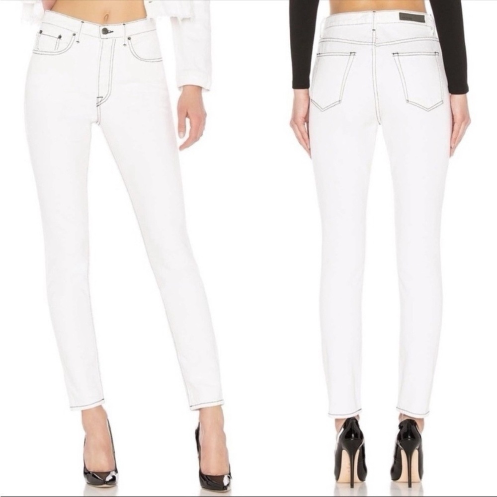 GRLFRND Women Size 29 Karolina High-Rise Skinny Jean Denim Chromatic White